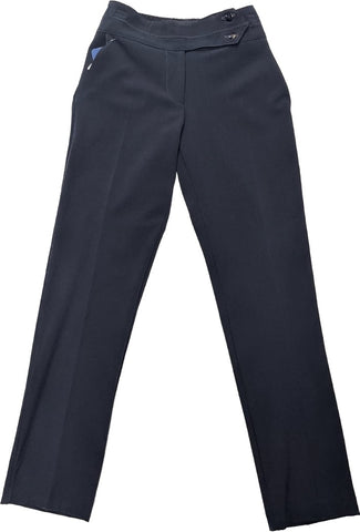 Girls Trouser - half elastic - pull up - 2 button